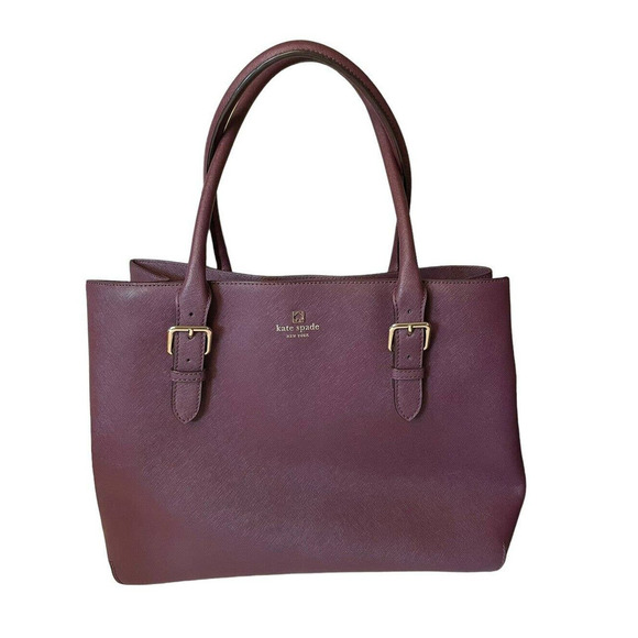 Kate Spade New York Cove Street Airel Shoulder Bag Mahogany Plum Large Tote - Picture 1 of 12